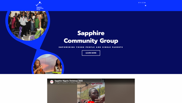 Screenshot of the The Sapphire Spaces and Plug website