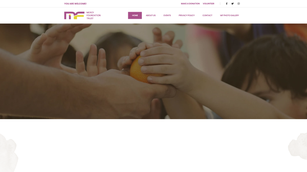 Screenshot of the Mercy Foundation Trust website