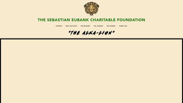 Screenshot of the The Sebastian Eubank Charitable Foundation website