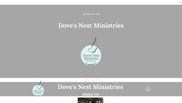 Screenshot of the Dove's Nest Ministries website