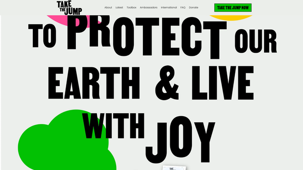 Screenshot of the Take the Jump website