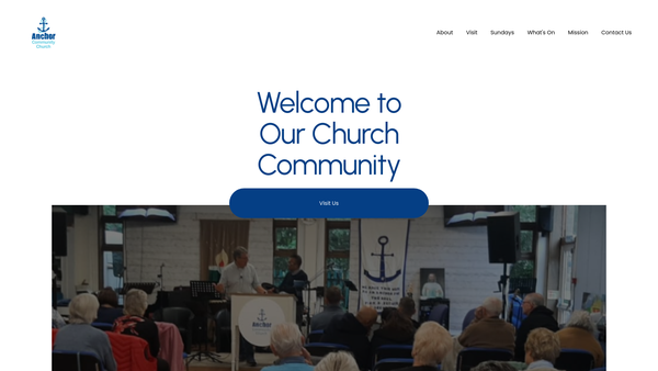 Screenshot of the Anchor Community Church website
