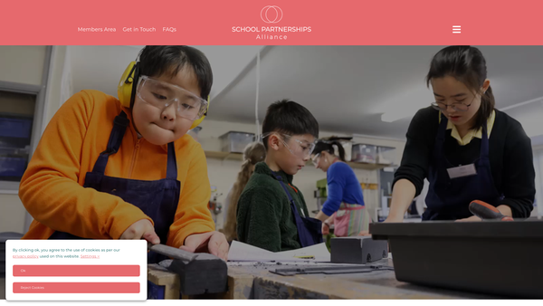 Screenshot of the School Partnerships Alliance website