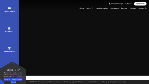 Screenshot of the Pontlliw School PTA website
