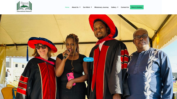 Screenshot of the The Joshua Generation International Network Ltd website