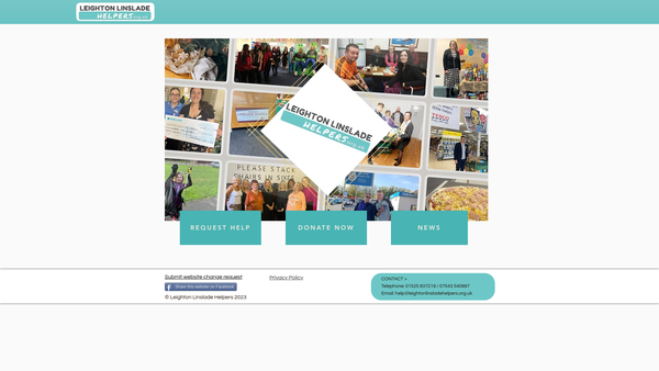 Screenshot of the Leighton Linslade Helpers website