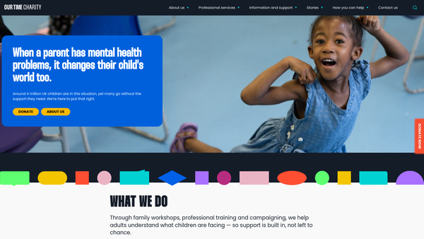 Screenshot of the Our Time website
