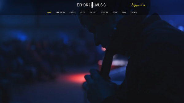 Screenshot of the Echor Music website