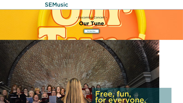 Screenshot of the Semusic website