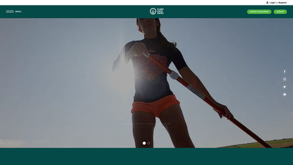 Screenshot of the Planet Earth Games Trust website