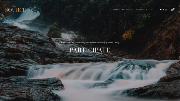 Screenshot of the The Source, Derby website