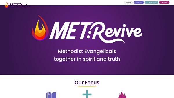 Screenshot of the Methodist Evangelicals Together website