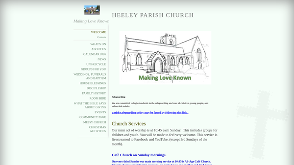 Screenshot of the The Parochial Church Council Of The Ecclesiastical Parish Of Christ Church Heeley With Arbourthorne And Norfolk Park website