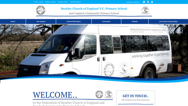 Screenshot of the Bentley School PTA website