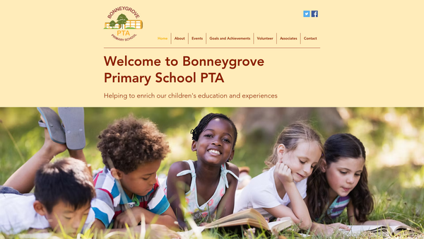 Screenshot of the Bonneygrove PTA website