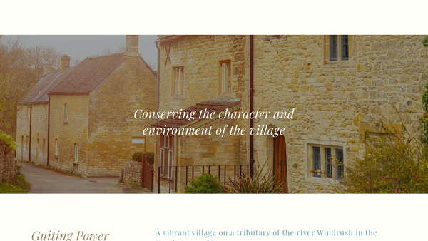 Screenshot of the Guiting Manor Amenity Trust website