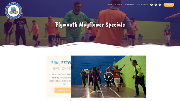 Screenshot of the Plymouth Mayflower Specials website