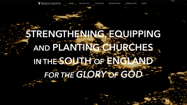 Screenshot of the Reach South website