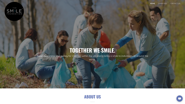 Screenshot of the The Smile Foundation website
