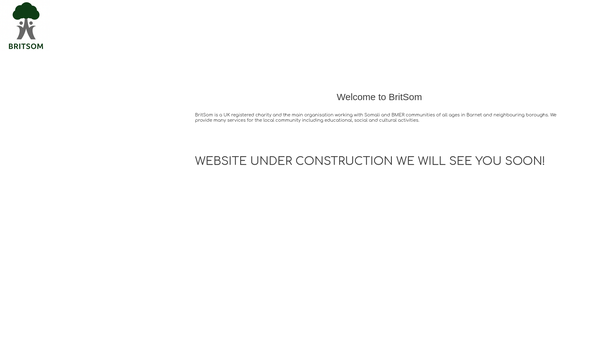Screenshot of the Britsom website