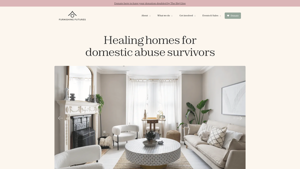 Screenshot of the Furnishing Futures CIO website
