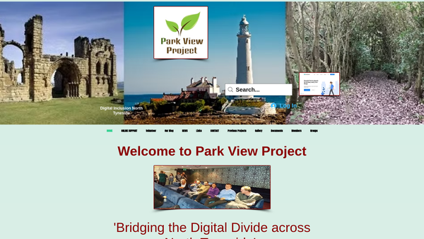 Screenshot of the Park View Project website