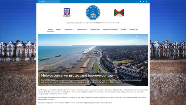 Screenshot of the Bexhill Heritage website