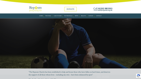 Screenshot of the The Reposm Sporting Housing Trust website