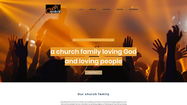 Screenshot of the Christ Central Workington website