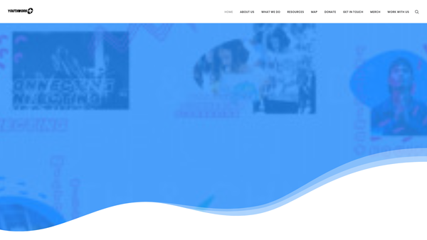 Screenshot of the Youthwork+ website