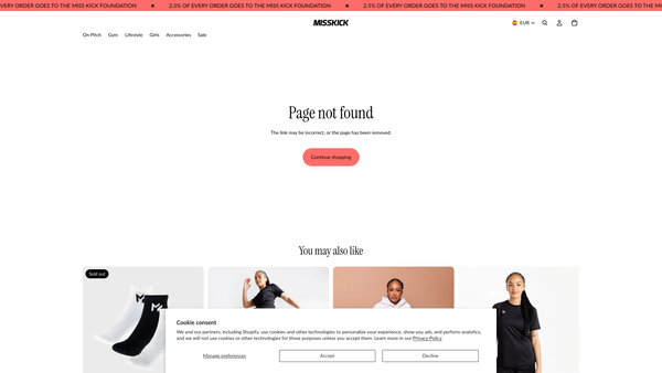 Screenshot of the The Misskick Foundation Limited website