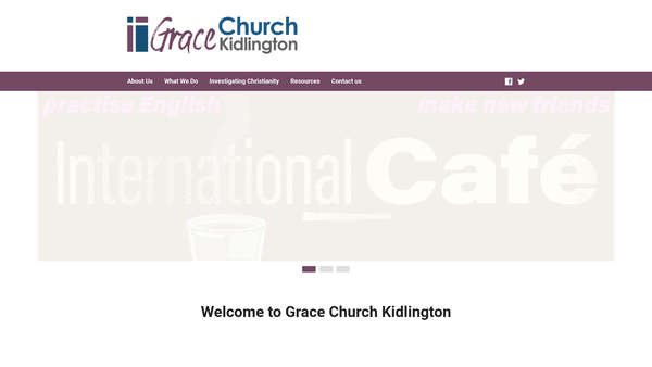 Screenshot of the Grace Church Kidlington website
