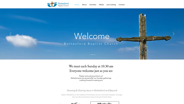 Screenshot of the Bottesford Baptist Church website