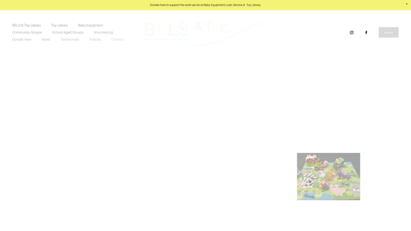 Screenshot of the The Baby Equipment Loan Service And Toy Library website