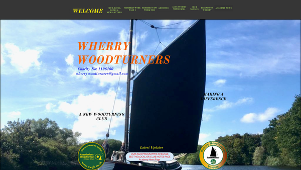Screenshot of the Wherry Woodturners website