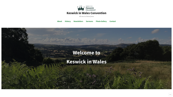 Screenshot of the Keswick In Wales Convention website