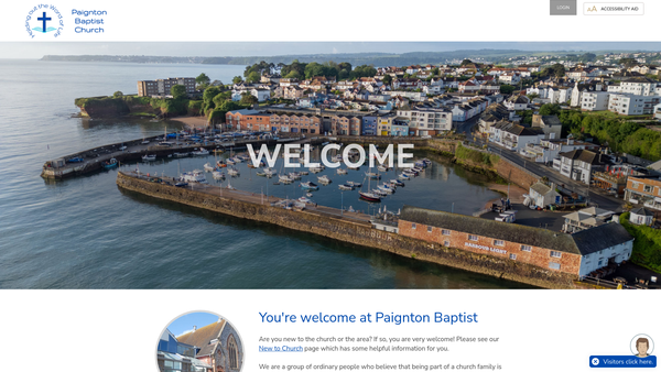 Screenshot of the Paignton Baptist Church website