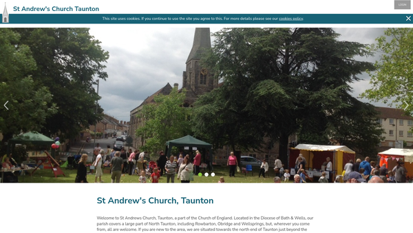 Screenshot of the Parochial Church Council Of Taunton St Andrew website