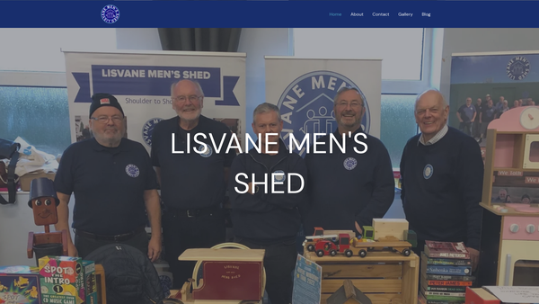 Screenshot of the Lisvane Men's Shed website