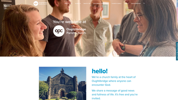 Screenshot of the The Parochial Church Council Of The Ecclesiastical Parish Of Oughtibridge website