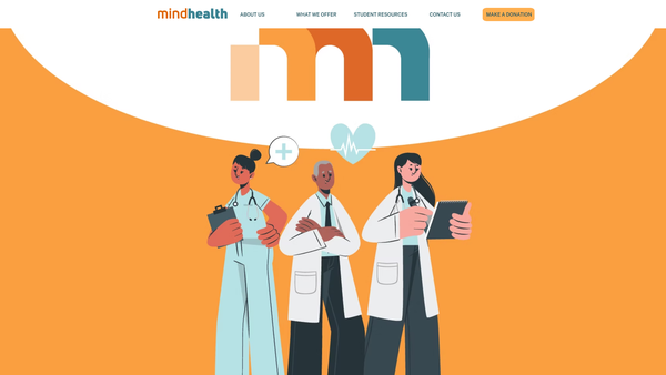 Screenshot of the Mind Health For Medical Students website