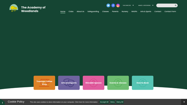 Screenshot of the Friends Of The Academy Of Woodlands FOAOW website