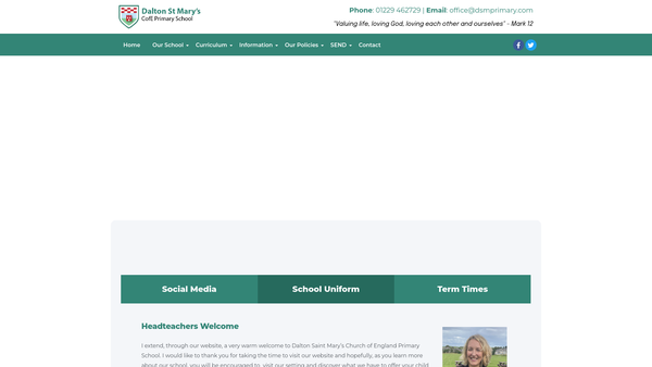 Screenshot of the Dalton St Mary's Parent Voice website