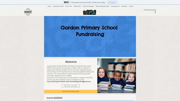 Screenshot of the Friends Of The Gordon website
