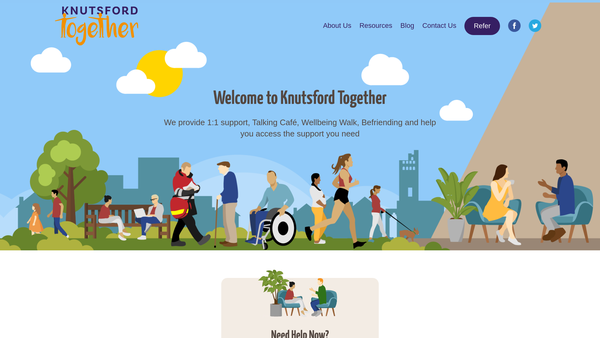 Screenshot of the Knutsford Together website