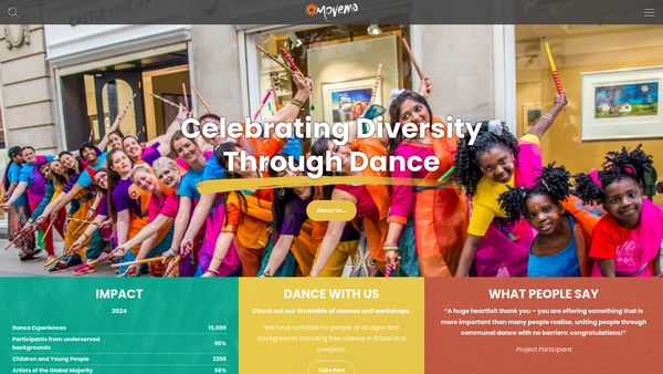 Screenshot of the Movema website