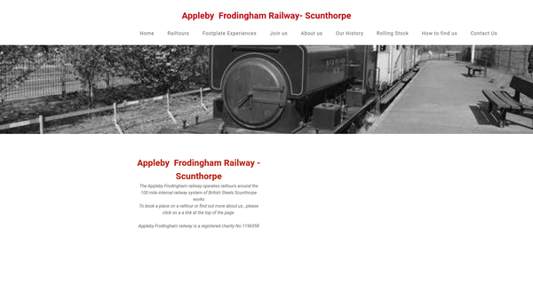 Screenshot of the Appleby Frodingham Railway-Scunthorpe website