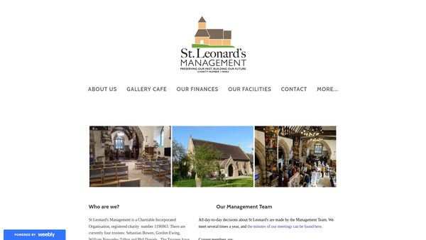 Screenshot of the St Leonard's Management website