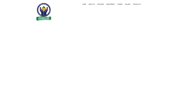 Screenshot of the Project Aid Alliouagana website