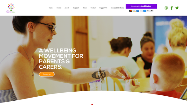 Screenshot of the The Positivitree Ltd website
